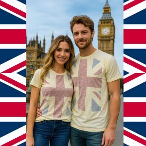 NWT English Laundry British Flag T-Shirt